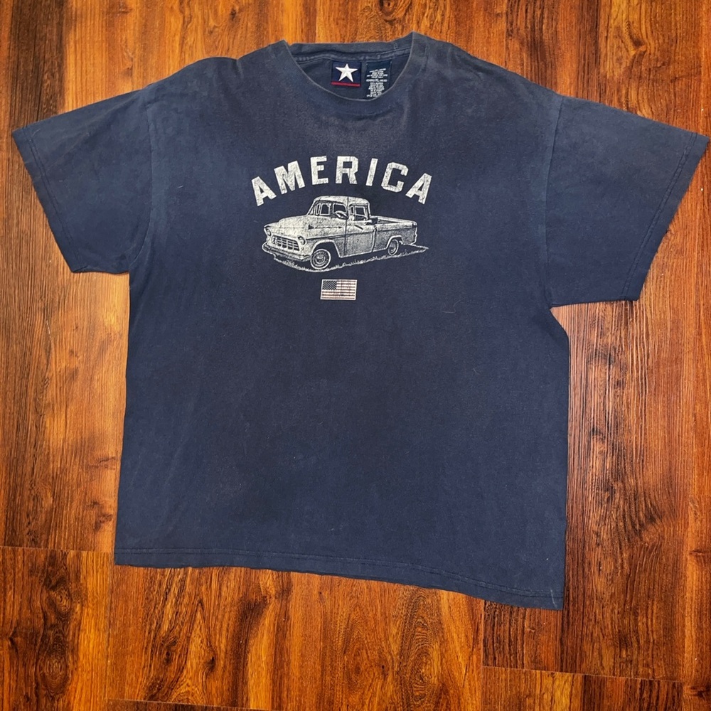 - USA Flag 1950’s Chevy Truck Dog T-Shirt XL Made in USA